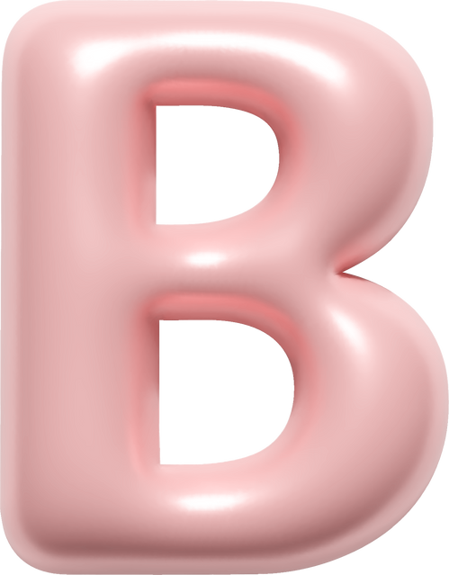 膨胀字母素材-B